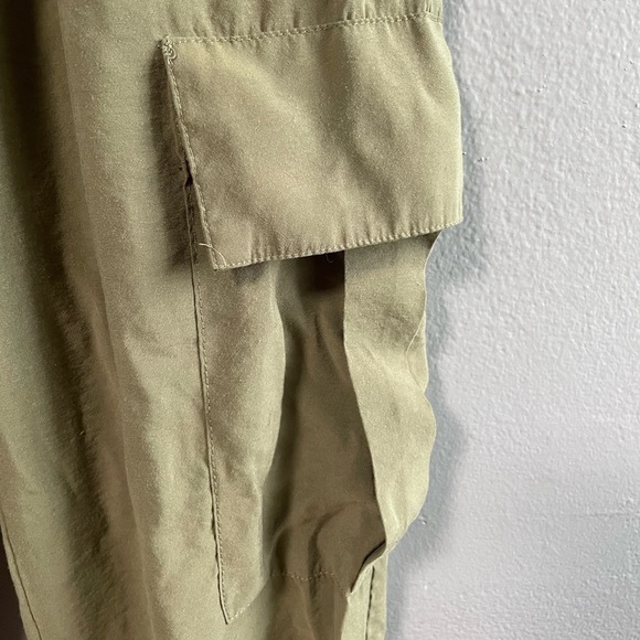 Zara modal pull on cargo joggers in olive green. Size X- Small - Picture 5 of 8